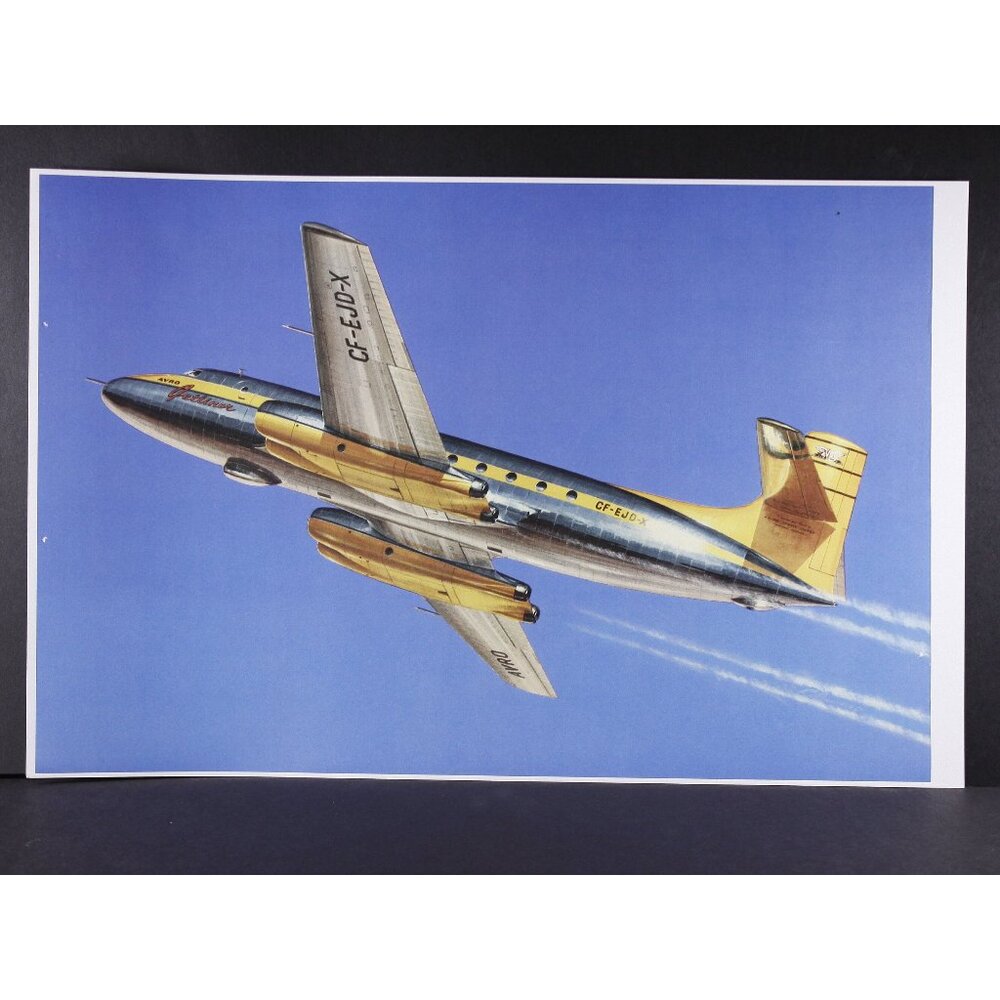 Avro Jetliner airplane small art poster, vintage aviation print